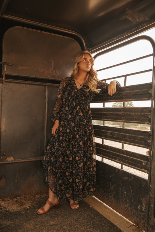 Smocked Floral Maxi Dress