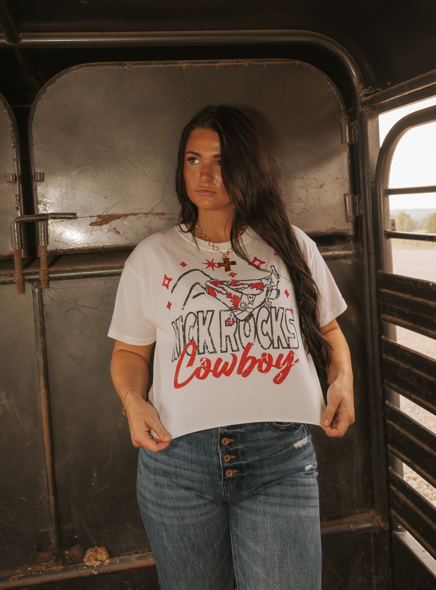 Kick Rocks Cowboy Graphic T shirt