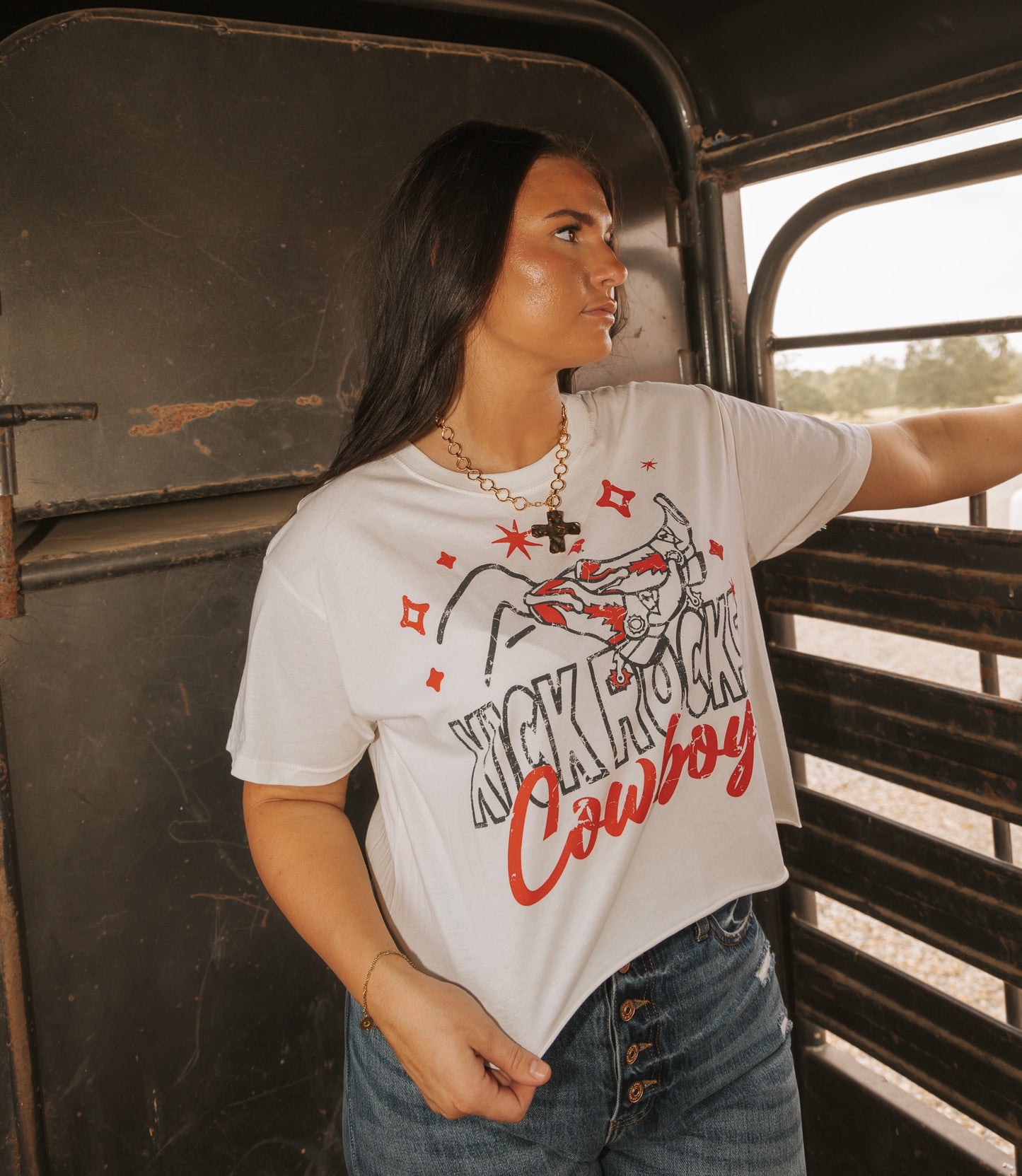 Kick Rocks Cowboy Graphic T shirt