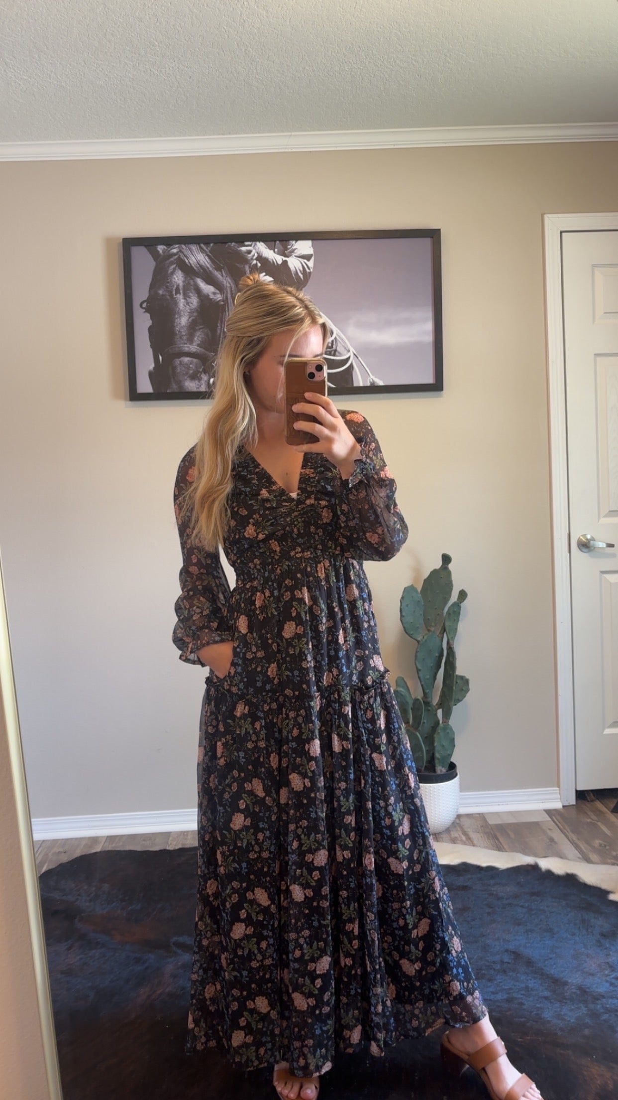 Smocked Floral Maxi Dress