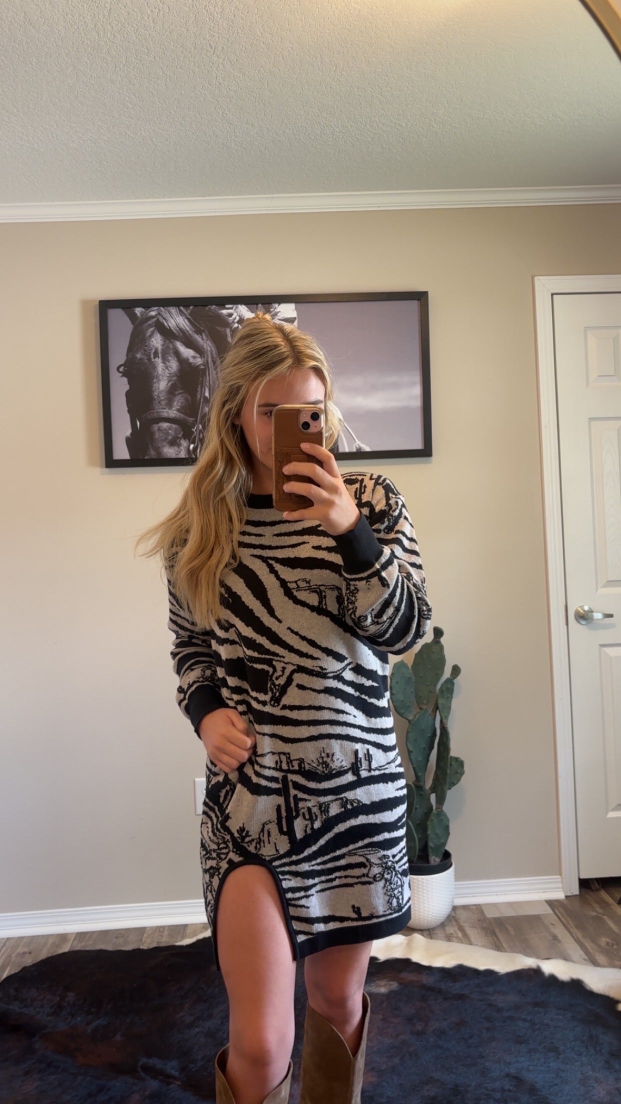 Wild West Zoo Sweater Dress